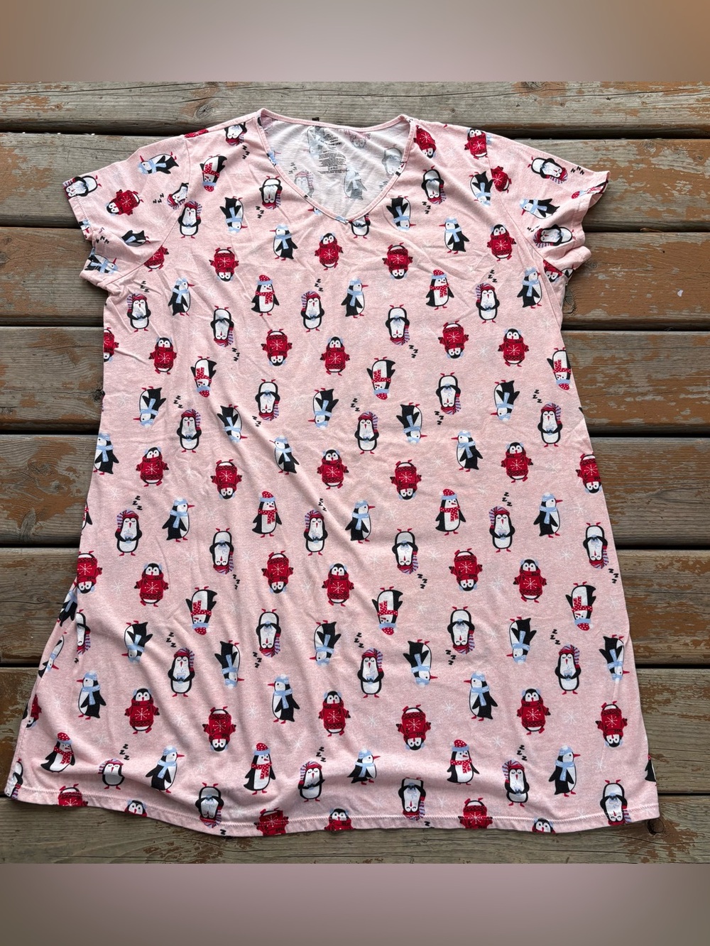 Secret Treasures Sleepwear Pink Penguin Nightgown - Size 2X-3X